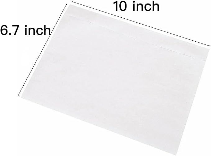 1000 PCS Packing List Envelopes 6.7"x10" Clear Packing Slip Pouches Fit 6.5x10 - Image 2