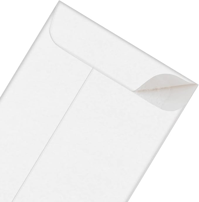 Xxcxpark 500 PCS #3 Coin Envelopes, 2-1/2'' x 4-1/4'' inches White Kraft - Image 7