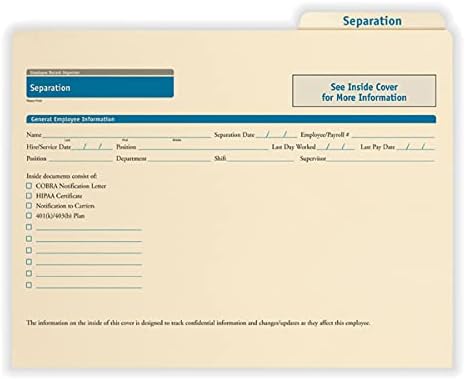 ComplyRight Separation Folder, Document Filing Folder by ComplyRight