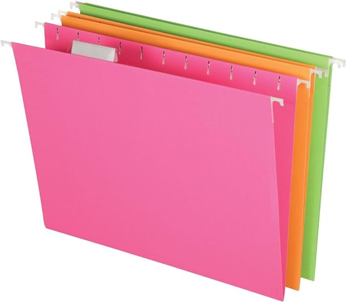 Pendaflex Glow Hanging File Folders, Letter Size, Case Pack of 12 - Image 3