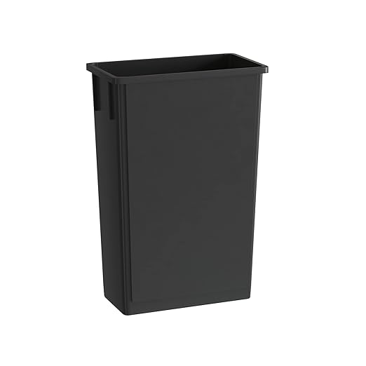 23 Gallon Black Slim Jim Trash Can-DeskLoop Office
