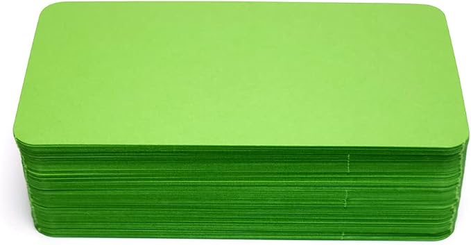 PPAPPAPPIYO 3.5x2 rounded corner index cards180gsm Thick Cardstock, Blank by PPAPPAPPIYO