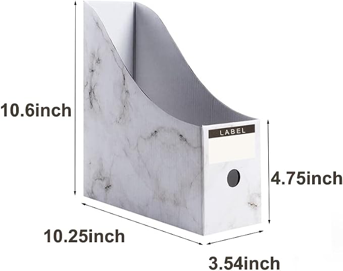 Foldable Desk File Holder Organizer Sturdy Cardboard Magazine Storage Box - Image 2