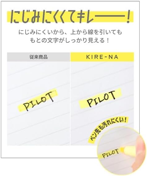 PILOT KIRE-NA Highlighter Set, Pastel 5 Colors, Chisel and Fine Tip, Quick-Dry - Image 7