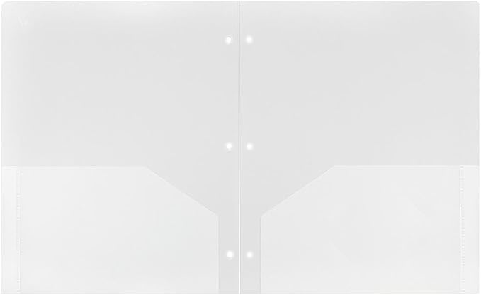 JAM PAPER Heavy Duty Plastic 3 Hole Punch Pocket Folders - Image 4