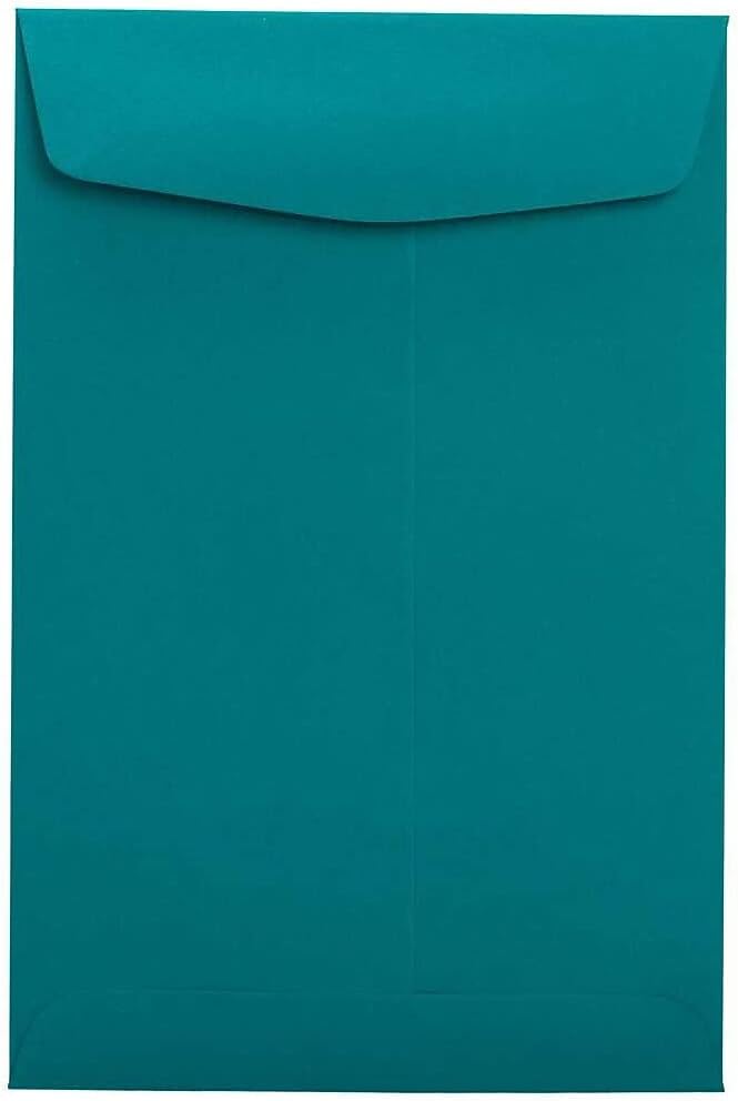 LUXPaper 9 x 12 Open End Envelopes | Peel & Press | Teal | 80lb. Text | 50 Qty by LUXPaper