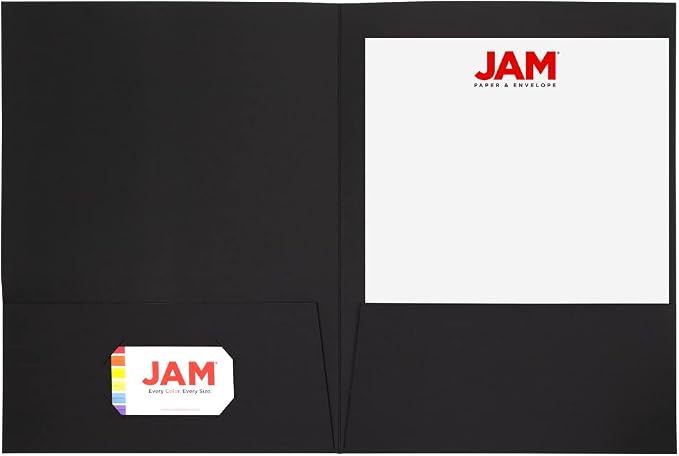 JAM PAPER Two Pocket Textured Linen Presentation Folders - Image 2