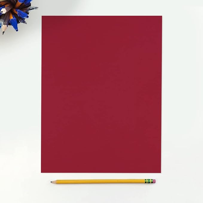 LUXPaper 8.5" x 11" Paper | Letter Size | Garnet Red | 80lb. Text | 250 Qty - Image 3