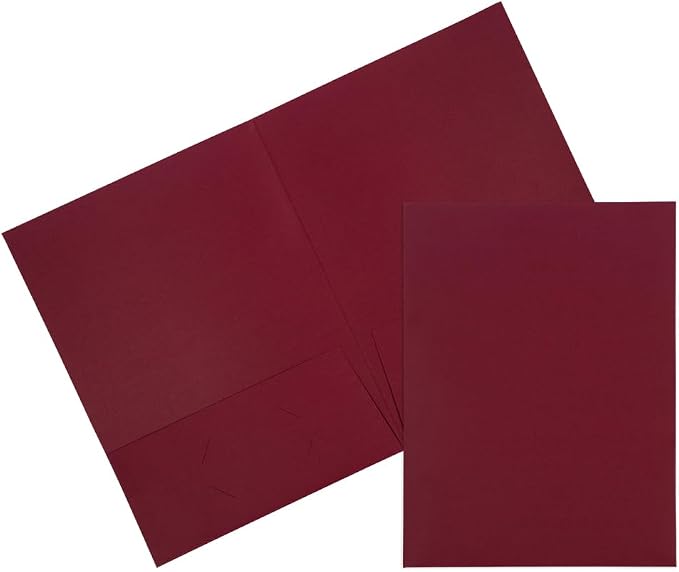 JAM PAPER Two Pocket Textured Linen Presentation Folders by JAMPaper