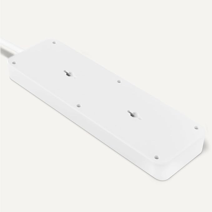 Amazon Basics Surge Protector Power Strip, 12-Outlet, 4000 Joules, 8ft Extension Cord, Rectangle, for Home, Office, Gaming Room, White-DeskLoop Office