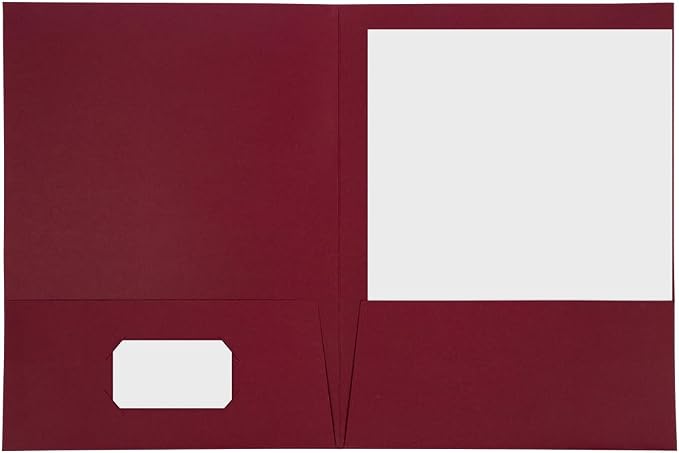 JAM PAPER Two Pocket Textured Linen Presentation Folders - Image 3