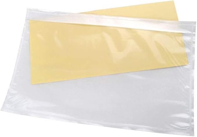 6" x 9" Clear Adhesive Packing List Envelopes Pouch Shipping Label Envelopes - Image 4