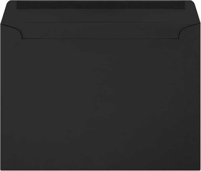 LUXPaper 9 x 12 Booklet Envelopes | Midnight Black | 80lb. Text | 50 Qty - Image 2