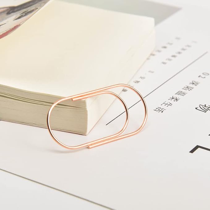 Jumbo Paper Clips, Wide Large Paper Clamps Rose Gold 2 inch 20pcs Durable and - Image 4