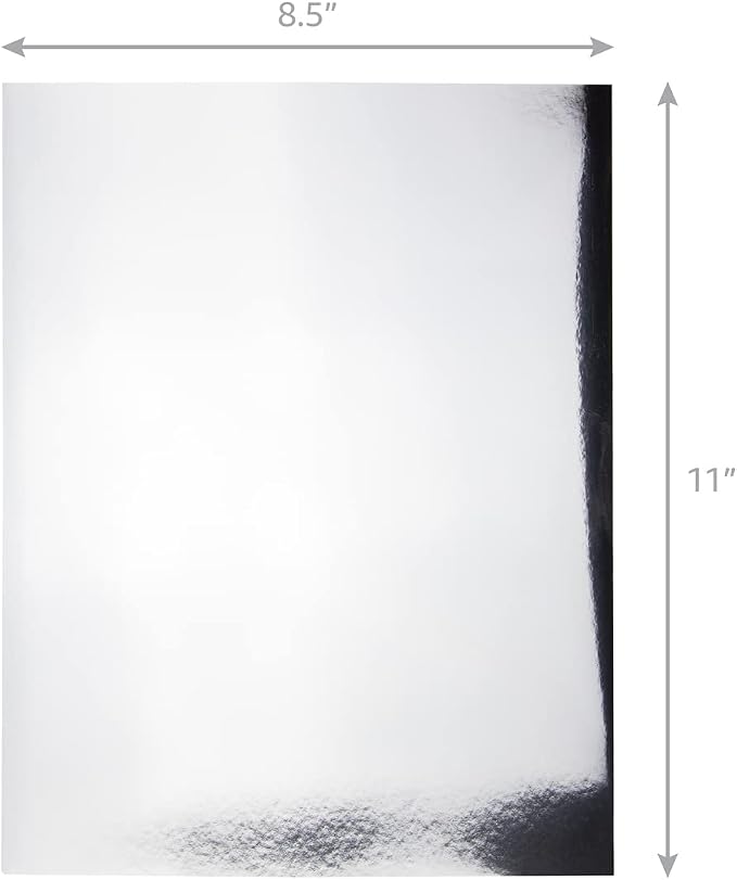 Hygloss Metallic Cardstock Sheets – 50 Shiny Gold & Silver Sheets, 8.5” x 11” - Image 2