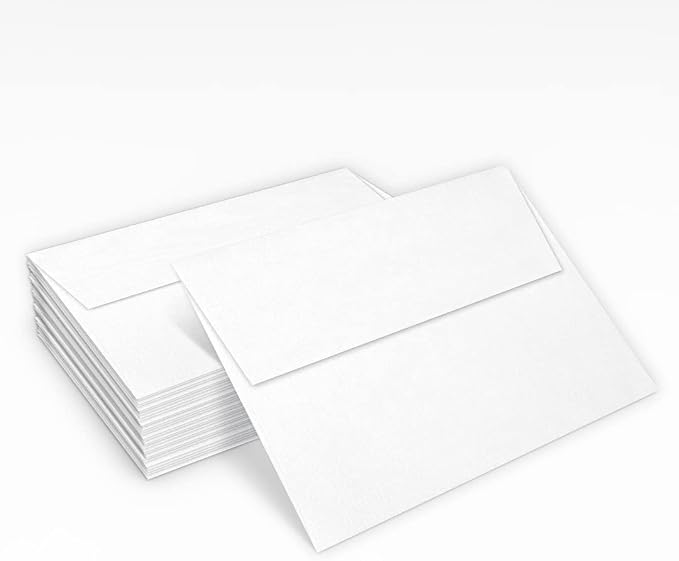 LUXPaper A7 Invitation Envelopes | Peel & Press | 5 1/4" x 7 1/4" | White Linen - Image 5