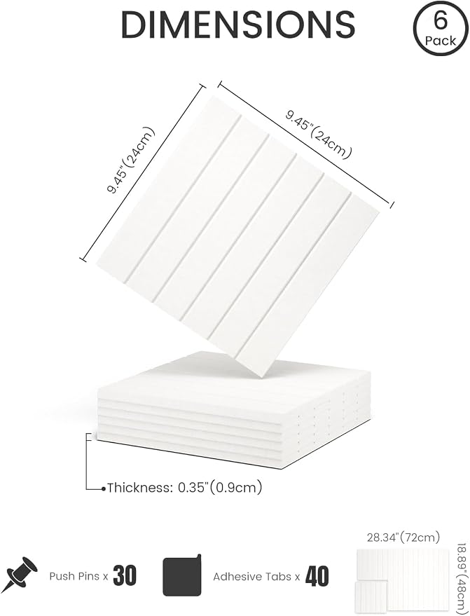 Felt Bulletin Board Tiles -28"x18" - Image 2