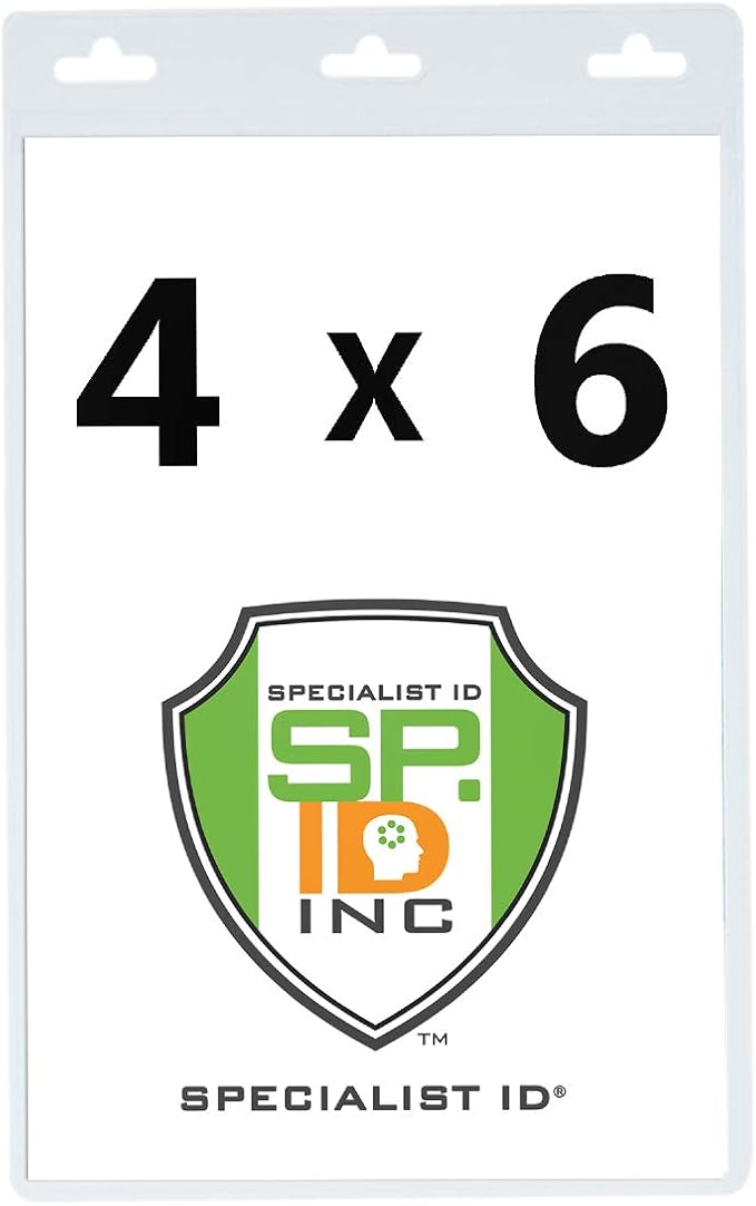 10 Pack - Premium 4X6 Inch Extra Large Badge & Credential Holders - - Image 7