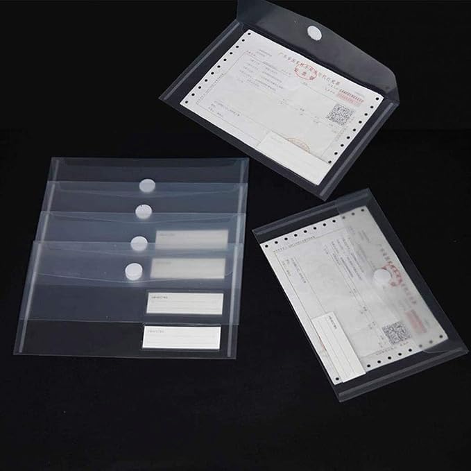 YoeeJob Plastic Envelopes with Hook & Loop Closure, 6x10 Receipt Envelope Money - Image 5
