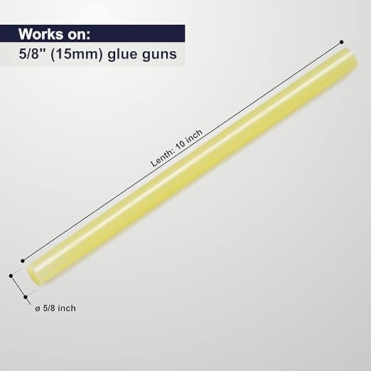 ASA Hot Glue Sticks for Glue Gun - 5/8" x 10" | High-Strength Hot Gun Sticks Adhesive for Corrugated Materials | Industrial Grade for Packaging & Woodworking | Pack of 106-DeskLoop Office