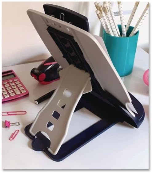 Kensington Insight Adjustable Book Copyholder, 50 Sheet Capacity, Midnight - Image 3