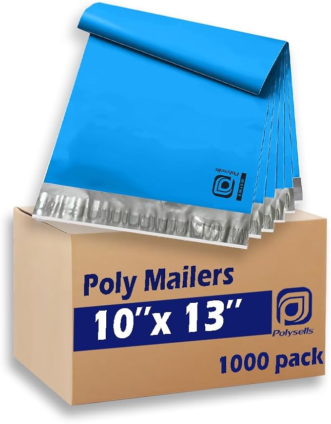 POLYSELLS 1000 pcs 10x13 Inches Blue Poly Mailers Shipping Envelopes, Strong by POLYSELLS