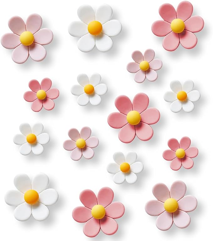 18 pcs - Cute Flower Magnet, Girl Pink Magnet by KEYDUACU