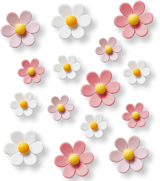 18 pcs - Cute Flower Magnet, Girl Pink Magnet by KEYDUACU