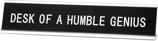 Funny Desk Sign for Office, Humorous Coworker Gift for Boss, Teacher or Work by Motroce