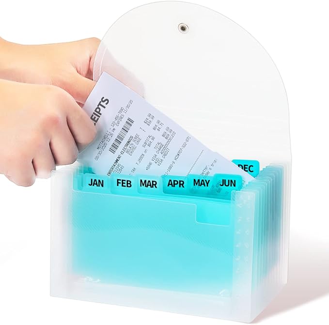 H4D Coupon Receipt Holder, 13 Pocket Accordion File Organizer, 7x4.5 Inches by H4D
