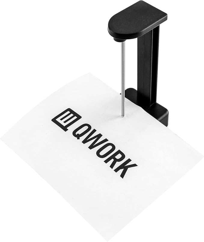 QWORK Paper Memo Holder Receipt Holder, 2 Packs Black Receipt Invoice Spike - Image 5