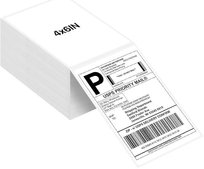Joyberg 4x6 Thermal Labels 240 PCS, Shipping Labels, Strong Adhesive Thermal by Joyberg