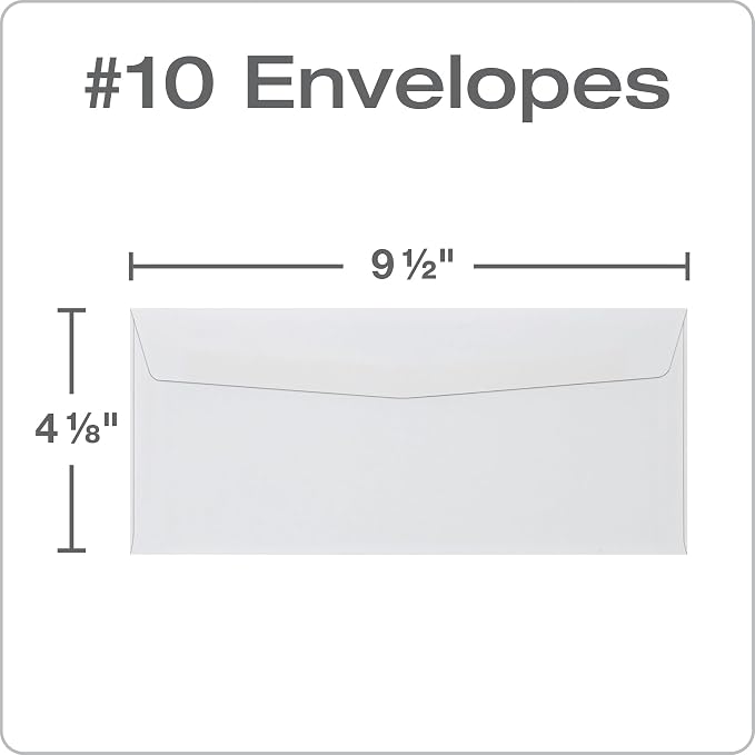 Quality Park #10 Envelopes, Letter Size White Mailing Envelopes, 4-1/8x9-1/2 - Image 4