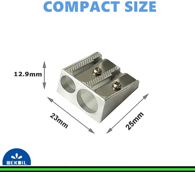 Pencil Sharpeners Manual Twin Metal Dual Sharpening Blade Double Holes - Image 5