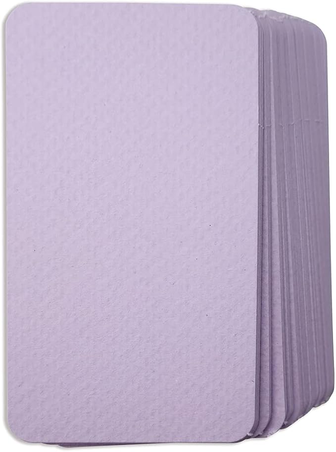 PPAPPAPPIYO 3.5x2 rounded corner index cards180gsm Thick Cardstock, Blank - Image 6