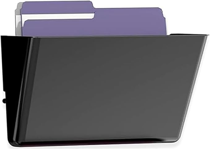 MINDEPOT 1 Pockets Acrylic Wall File Organizer, Plastic Hanging Wall File Holder - Image 3