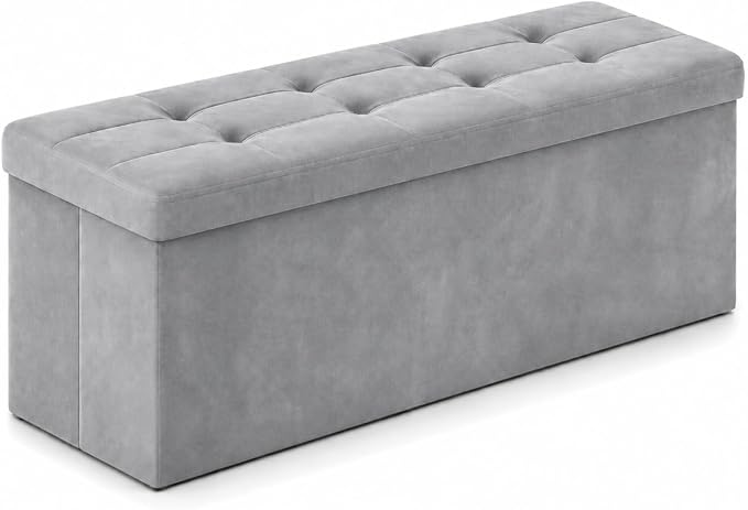 ALASDO 43 Inch Folding Storage Ottoman Bench by ALASDO