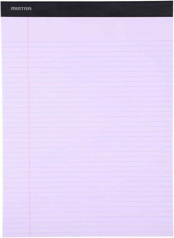 Mintra Office Legal Pads, ((Basic 6pk - (Pastel Version #2), 8.5in x 11in, Narrow Ruled))-DeskLoop Office