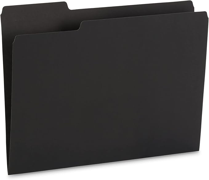 100 Blue Summit Supplies Black File Folders - Image 9