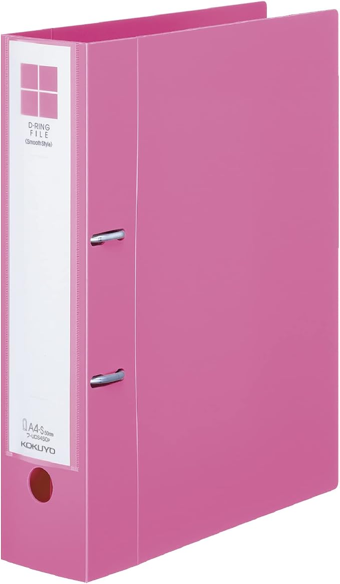 Kokuyo F-UDS450P D-Ring File, Smooth Style, 2 Holes, Holds 500 Sheets by KokuyoUS