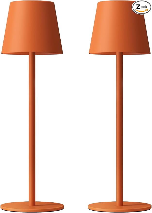 Kakanuo Cordless Table Lamp Rechargeable Orange by KakanuoLightings