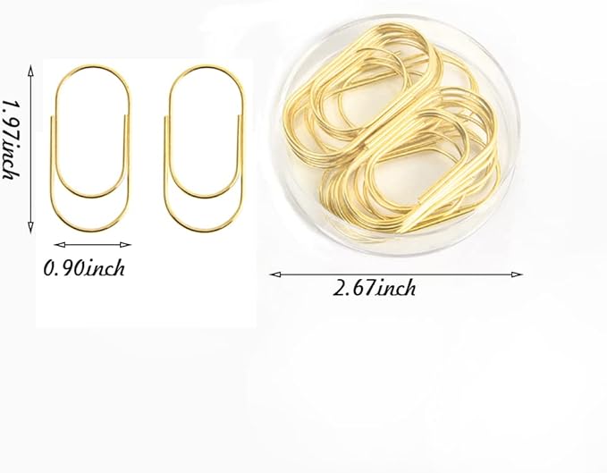Gold Jumbo Big Paper Clips - Image 5