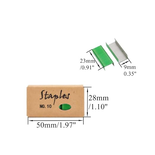 Green No.10 Staples Mini Staple Refill 1000/Box 2 Boxes/Pack 2000 Count #10 - Image 2