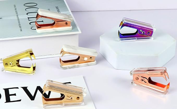 NatSumeBasics Cute Staple Remover Rainbow Clear Stapler Puller Removal Tool - Image 6