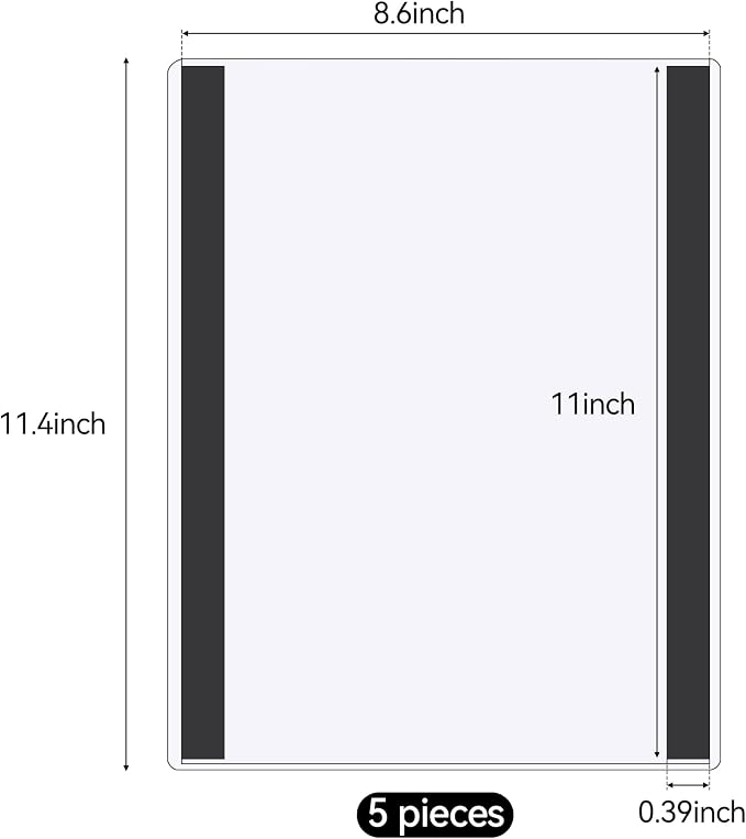 5 Pcs 8.5'' x 11'' Rigid Magnetic Sign Holders - Image 2