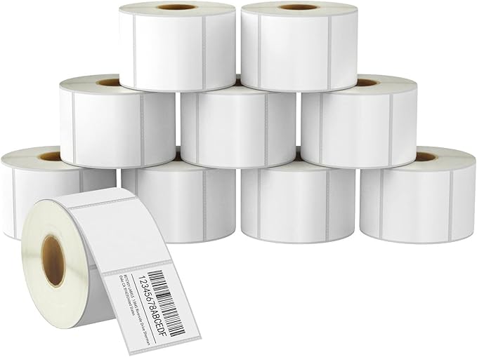 BETCKEY - 2.25" x 2" (57 mm x 51 mm) UPC Barcode & Address Labels Compatible with Zebra & Rollo Label Printer,Premium Adhesive & Perforated [10 Rolls, 7000 Labels]-DeskLoop Office