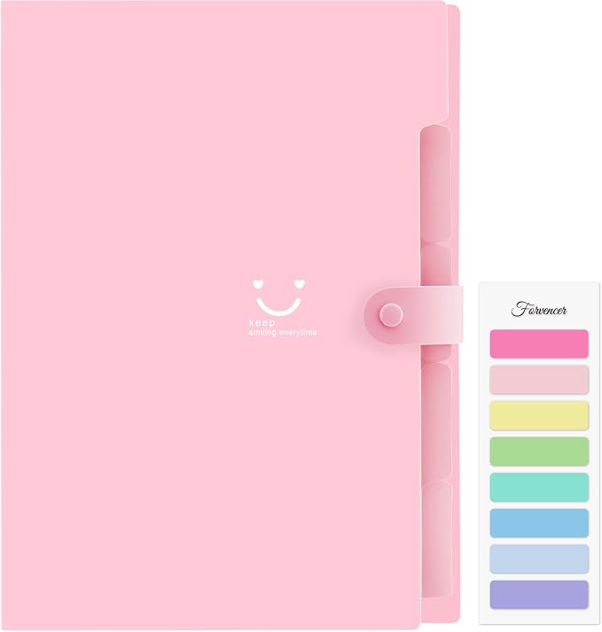 Forvencer Accordion File Organizer, Letter Size, 5 Pocket Expanding File Folder by Forvencer