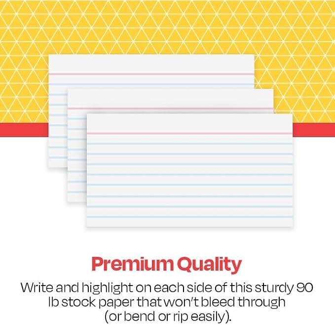 School Smart Ruled Index Card, 4 x 6 Inches, 90 lbs - Image 2