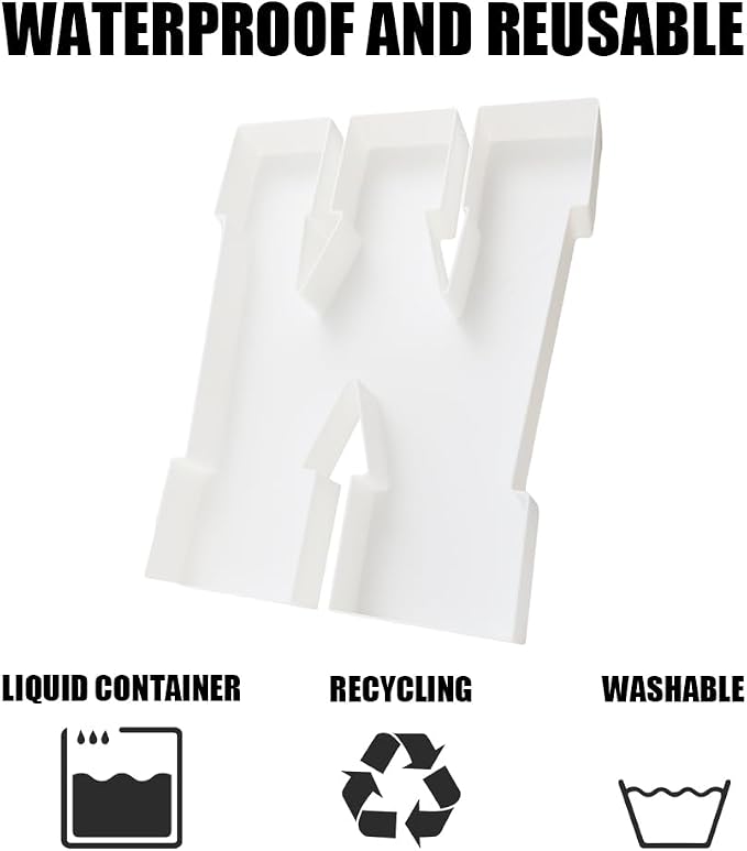 Plastic Fillable Letter Charcuterie Box, 10in Reusable Alphabet Shaped Tray - Image 2