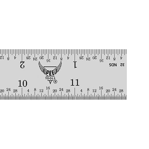 PEC Tools 12 Inch Rigid Steel Ruler, Machinist Metal Ruler Scale - Image 4